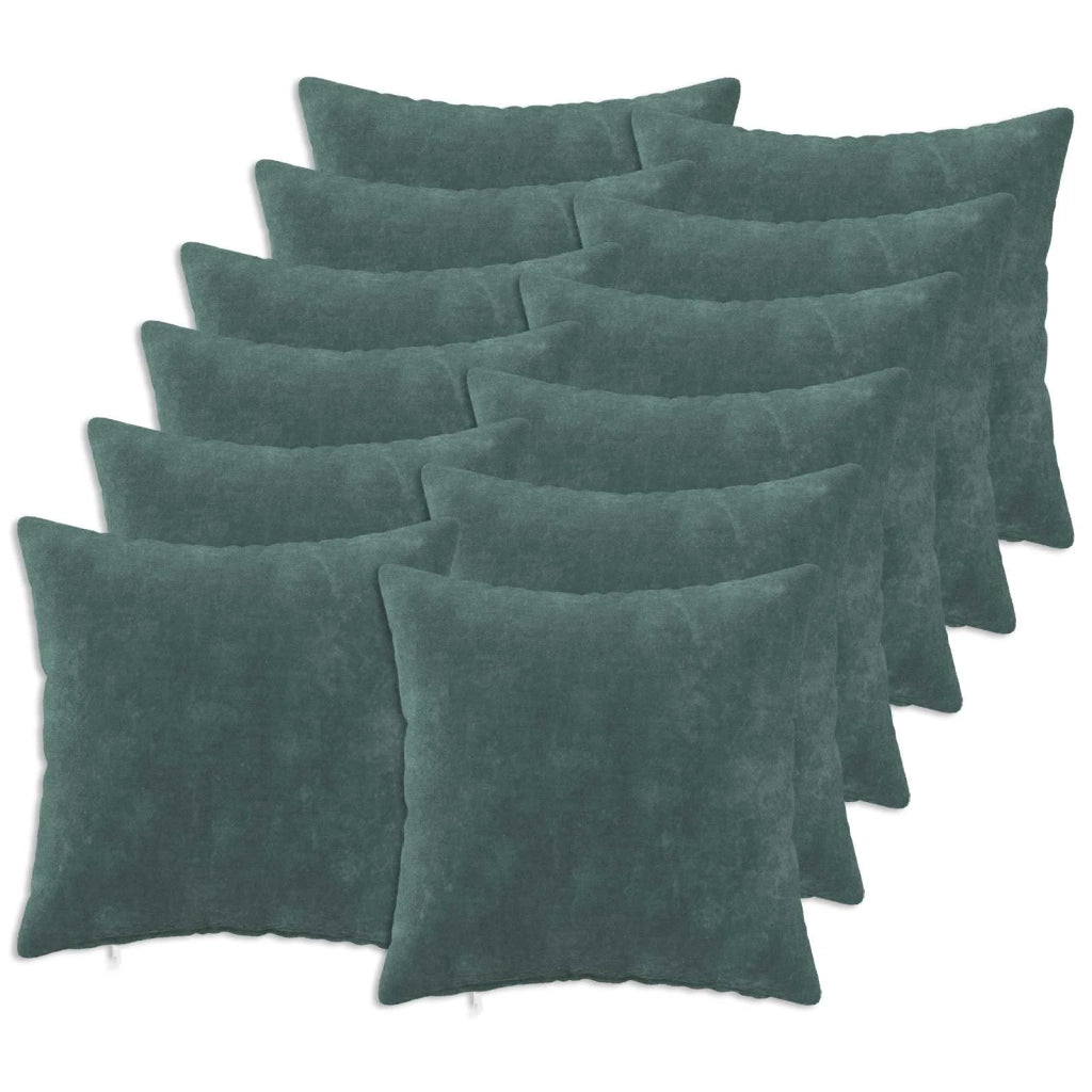 Federa 12 pcs HEERLEN Blu mare 45 x 45 cm Fleece in microfibra 910485