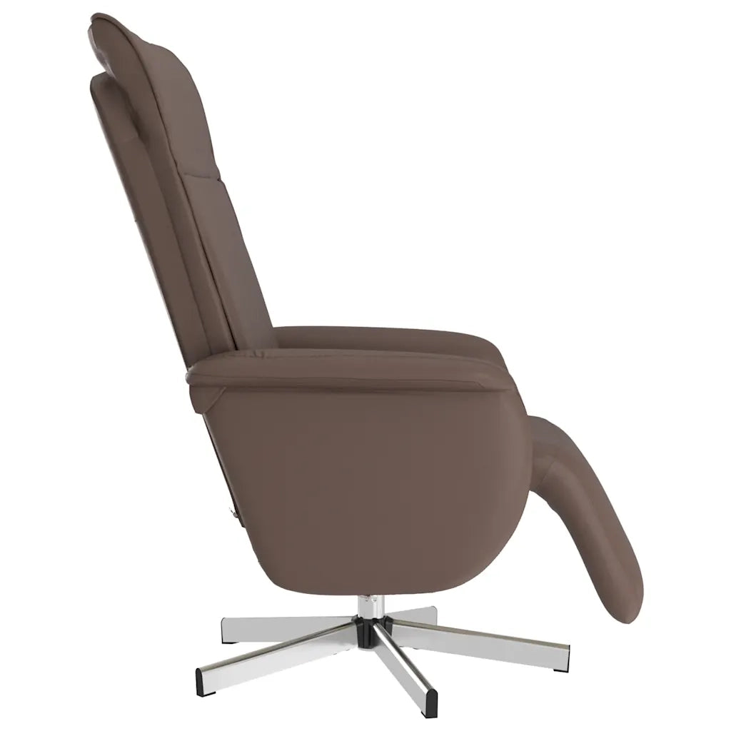Divano Sedia-Poltrona Reclinabile Massaggio Poggiapiedi Marrone Similpelle 873686