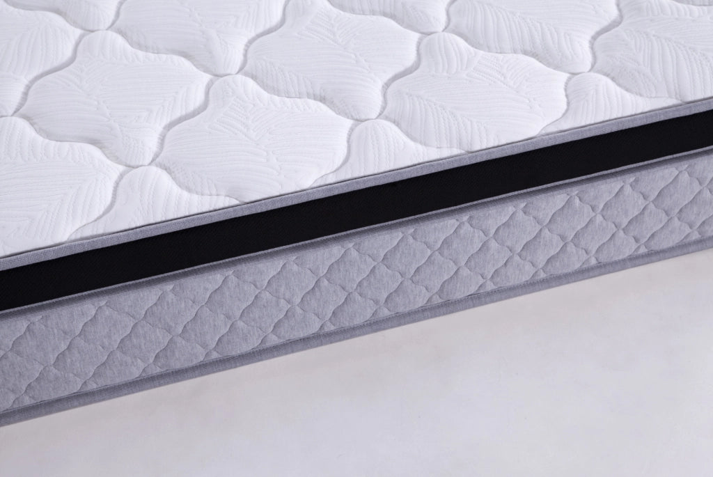 Materasso a molle 140 x 200 cm; spessore 25 cm; bianco; in tessuto e metallo