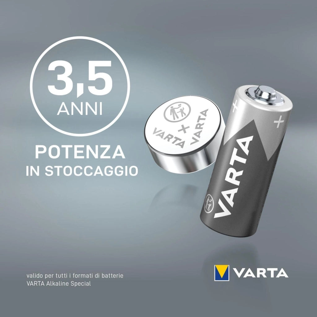 Varta ALKALINE V13GA, LR44 (Batteria Speciale , 1.5V) Blister da 2