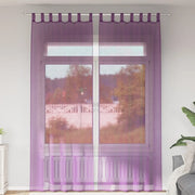 Tende in Voile con Passanti 2 pz Viola 140x260 cm