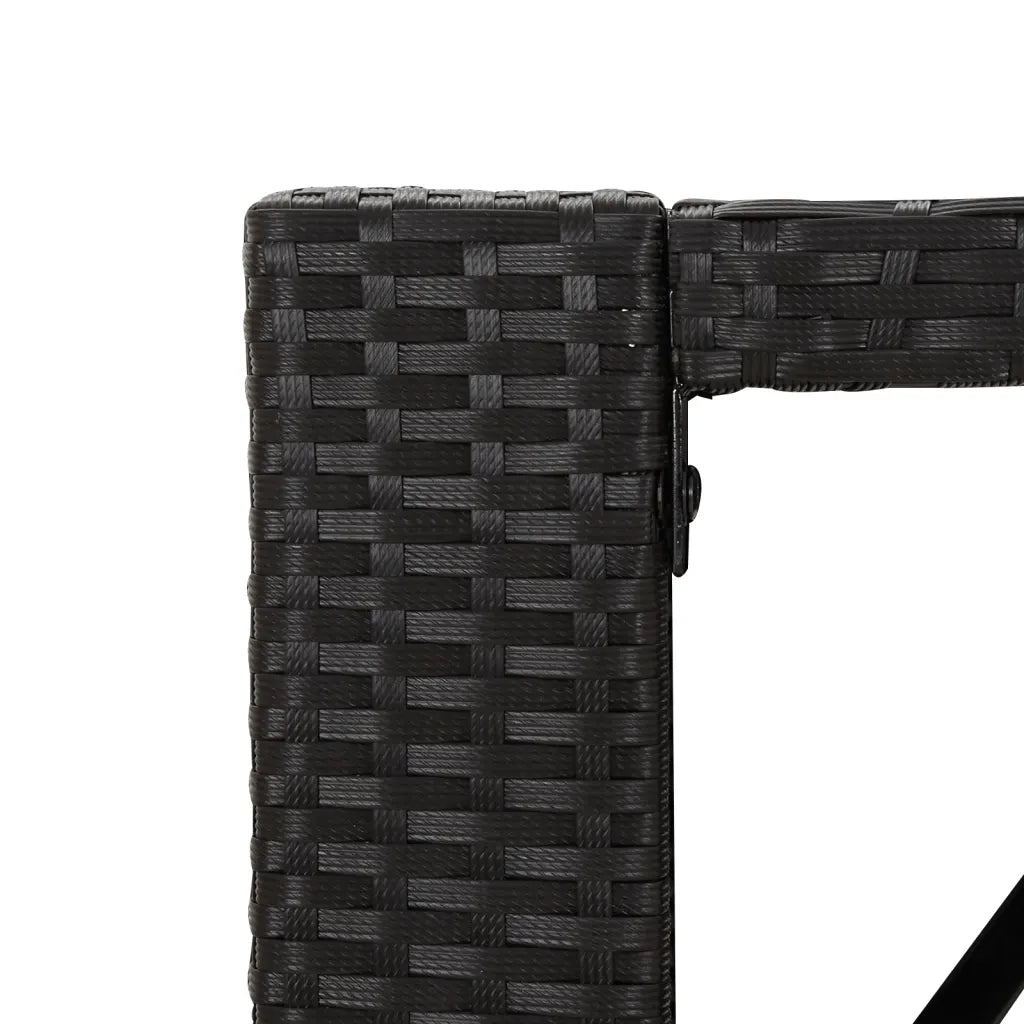 Set Bar da Giardino 5 pz con Cuscini in Polyrattan Nero 3200667