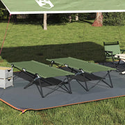 Letto da campeggio pieghevole 2 pcs Verde 206 x 76 x 74 cm 42003172