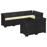 Divano 7 Posti da Giardino con Cuscini Aspetto Rattan PP 3444142