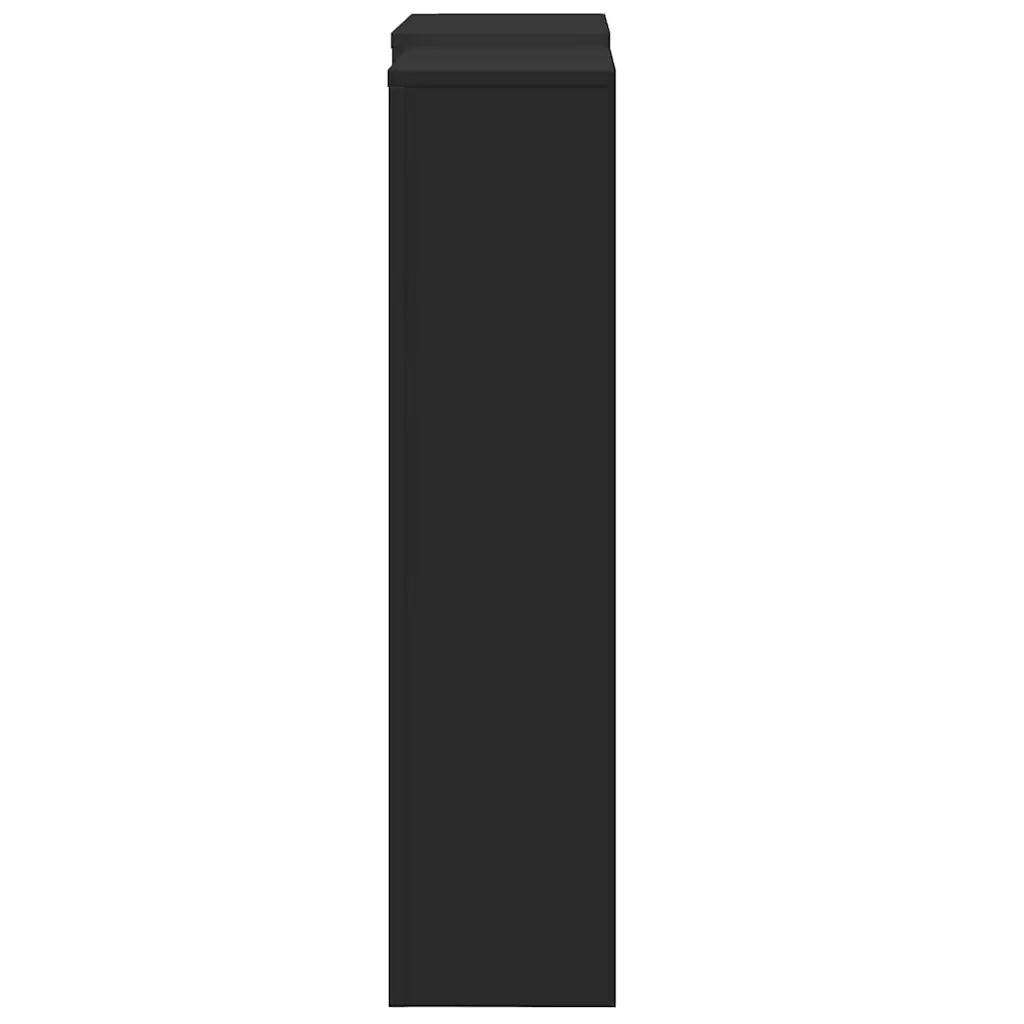 Copertura Termosifone Nera 205x21,5x83,5 cm Legno Multistrato 852763