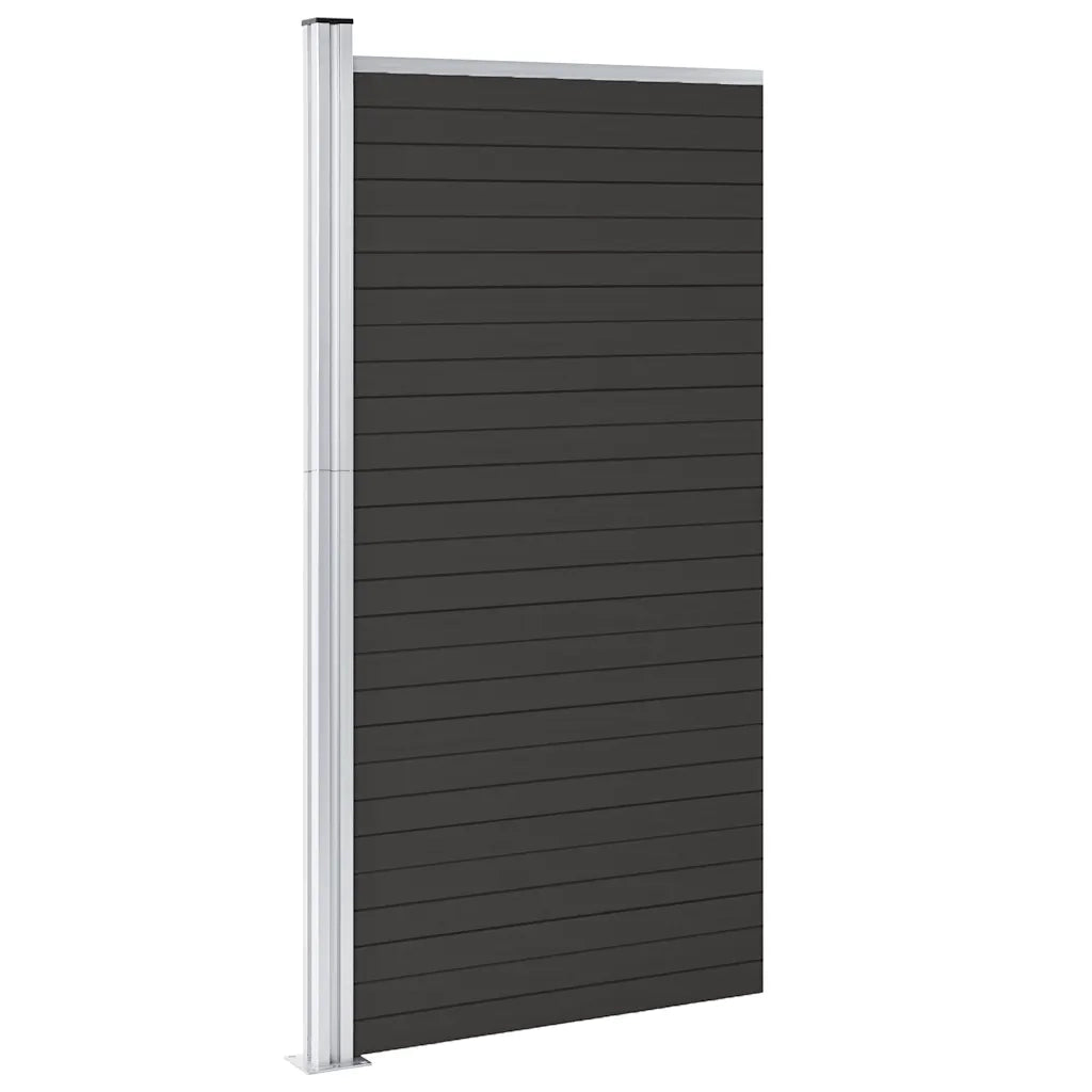 Pannello di recinzione | Recinzione da Giardino in WPC 95x186 cm Nero