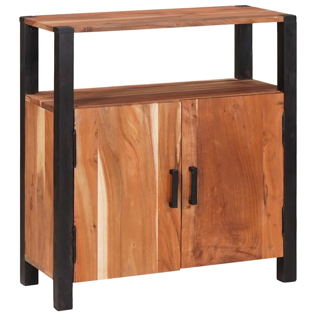 vidaXL Credenza Marrone 70 x 30 x 75 cm Legno massello di acacia
