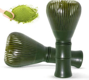 Due pezzi di guardia per tazza da thé in bambù per cerimonia del thé giapponese con materiale di cera - foresta verde energia boost.