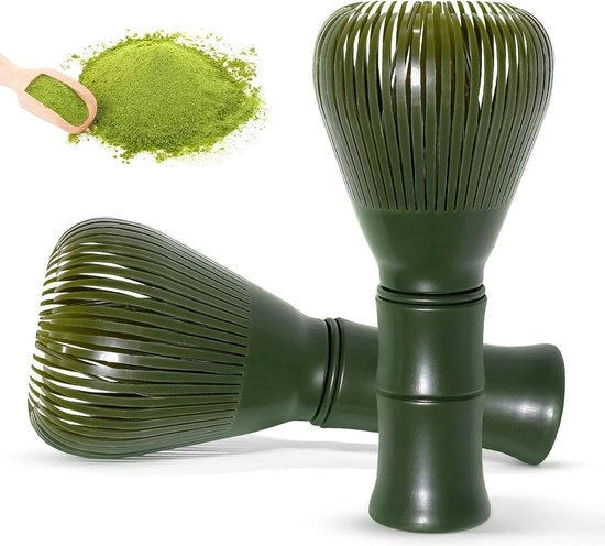 Due pezzi di guardia per tazza da thé in bambù per cerimonia del thé giapponese con materiale di cera - foresta verde energia boost.