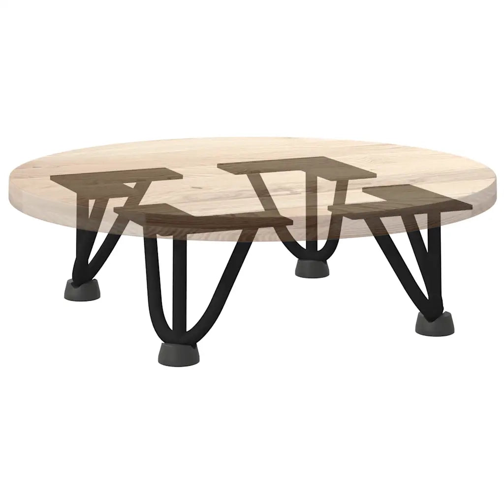 vidaXL Gambe a forcina per tavolino da caffè 4 pz nere 10 cm in acciaio massiccio