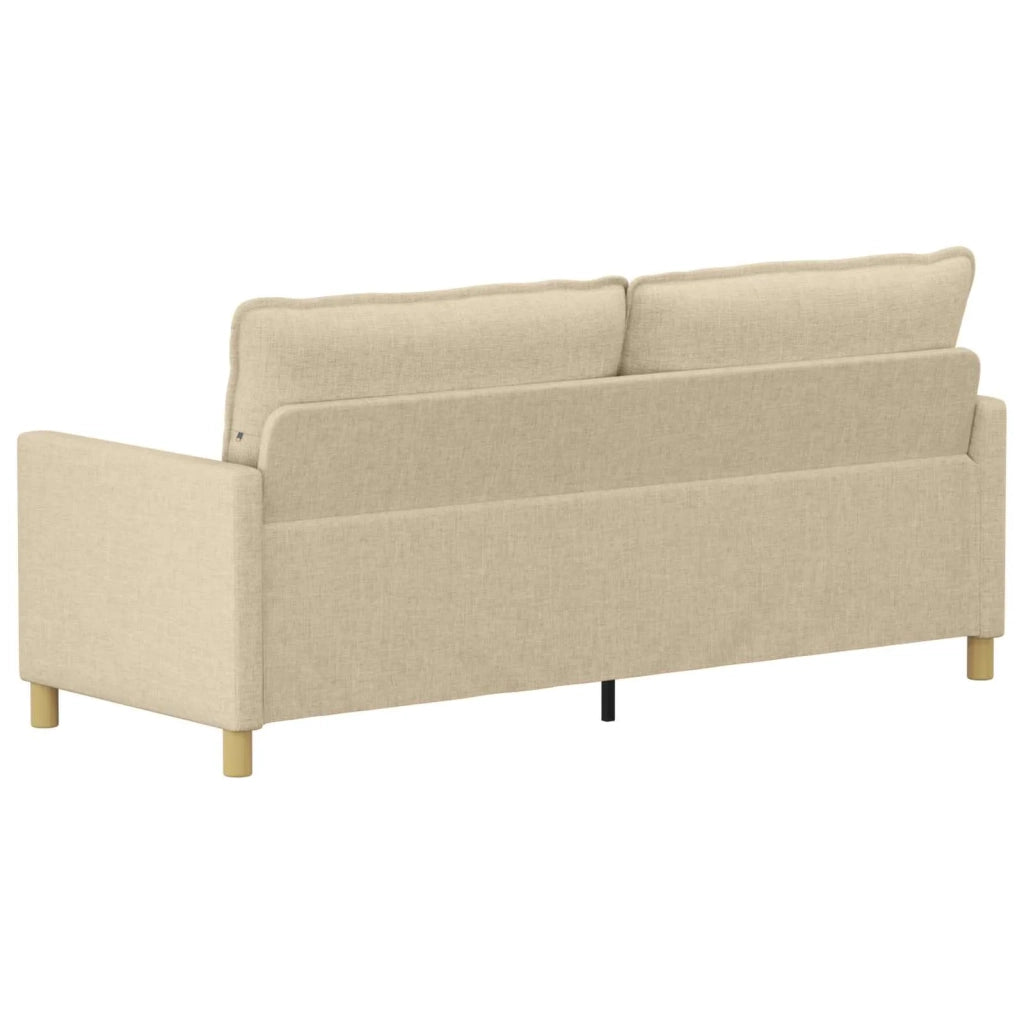 Divano Crema 196 x 81 x 87,5 cm Tessuto