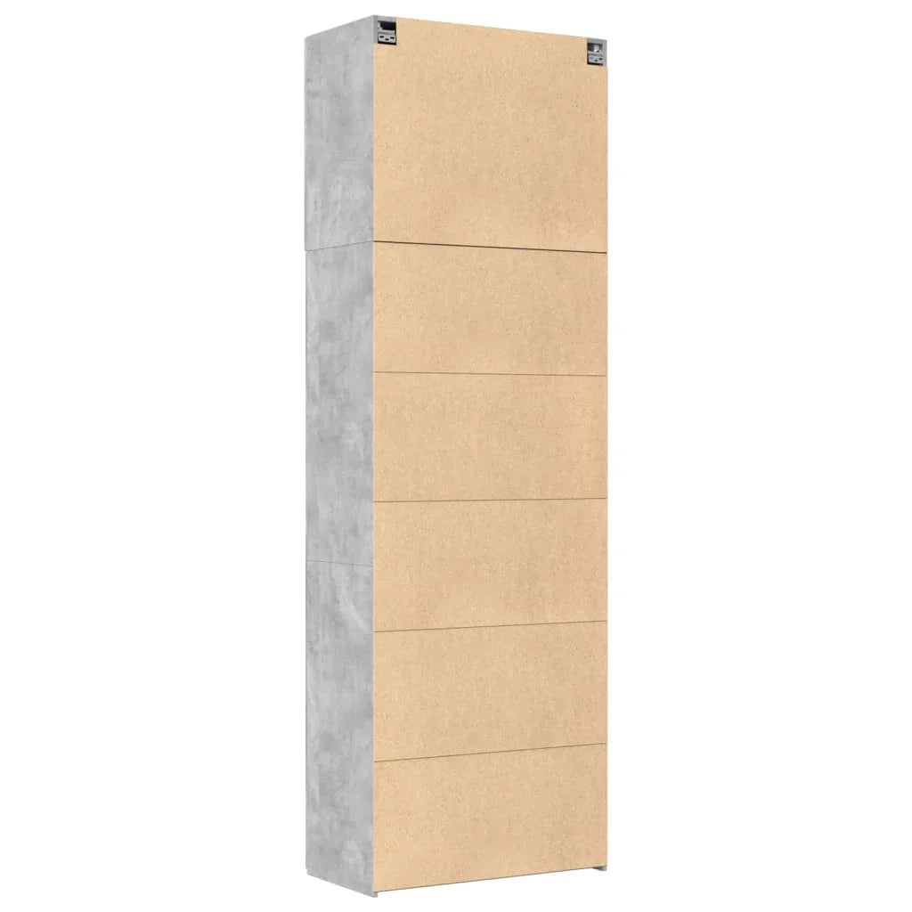 Credenza buffet cassettiera mobile contenitore organizer cucina soggiorno soggiorno alto 80 x 42,5 x 249 cm derivati ​​del legno grigio 02_0034723