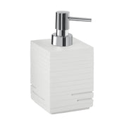 Dosasapone con erogatore in plastica d'appoggio in resina QU81 Gedy serie QUADROTTO Bianco