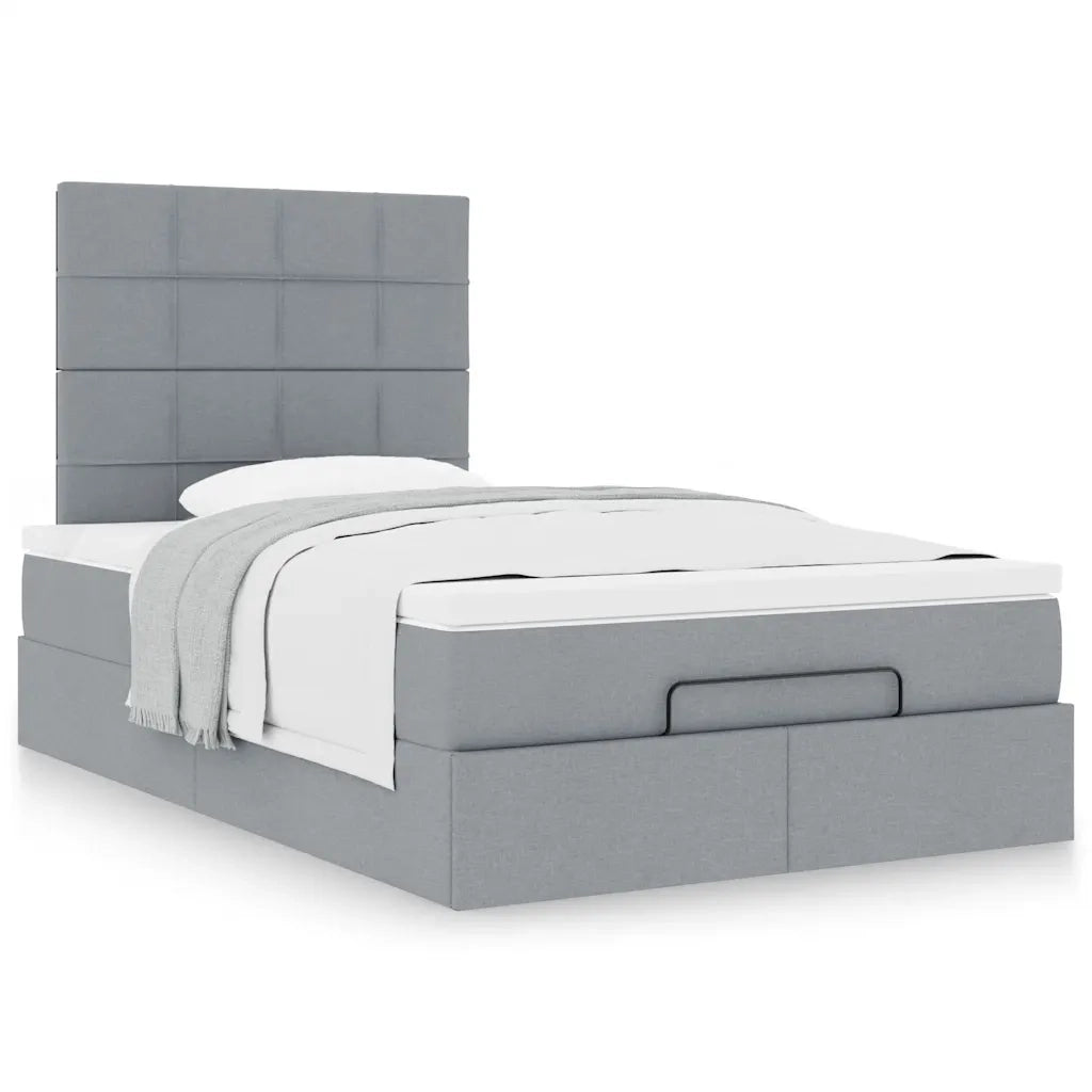 Struttura Letto Pouf con Materasso 120x200 cm in Tessuto 3313147