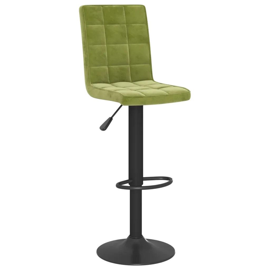 Sgabelli da Bar 2 pz Verde Chiaro in Velluto 335765