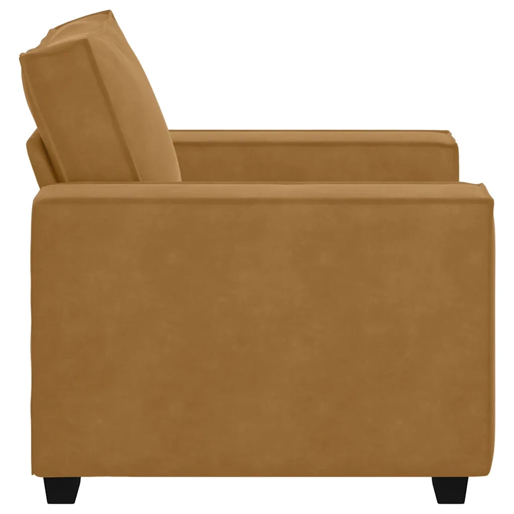 Divano Sedia Marrone 60 cm Velluto