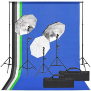 Kit per studio fotografico con illuminazione e fondale nero 02_0042419