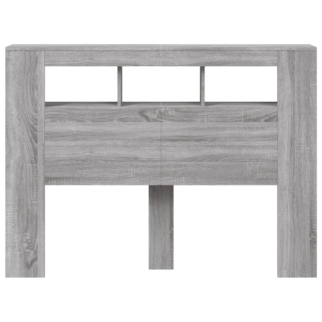 Testiera LED Grigio Sonoma 140x18,5x103,5 cm Legno Multistrato 837349