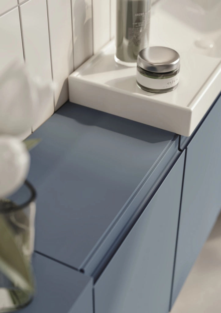Mobile lavabo "Ferla 110" - 110 x 22 x 45 cm - Blu petrolio