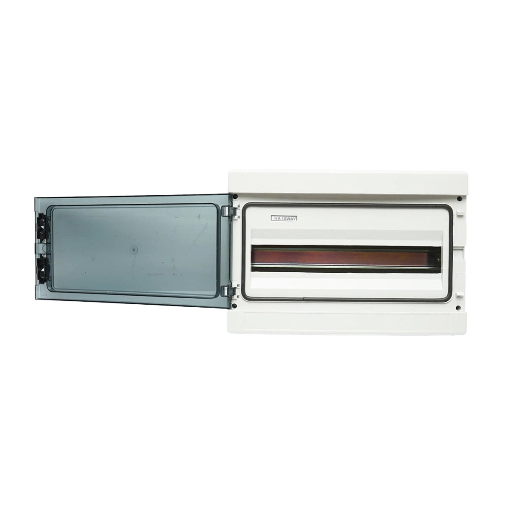 Pannello portafusibili da superficie, 1 fila, 18 moduli, IP65, 285x410x140mm Breckner Germany
