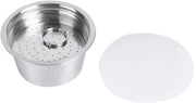 Capsule riciclabile - Capsula di caffè riutilizzabile - Bianca - Filtro con setola - Indispensabile per gli appassionati di caffè - Adatto per macchine da caffè