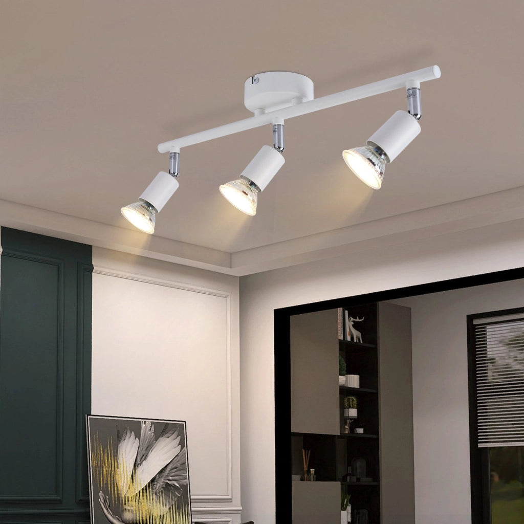 ZMH Lampada da soffitto faretto orientabile 330° bianco moderno GU10 per camera letto soggiorno interno