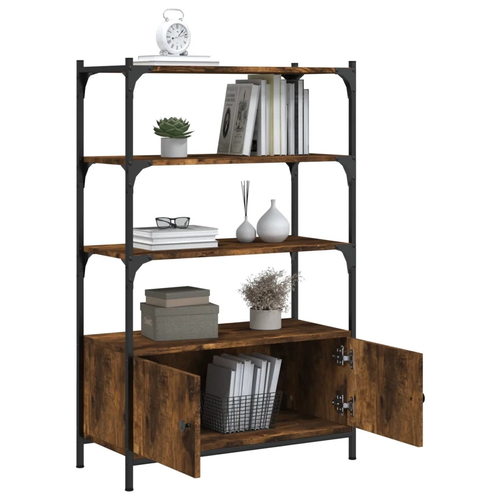 Libreria 3 Ripiani Rovere Fumo 70x30x109,5 cm Legno Multistrato 838995