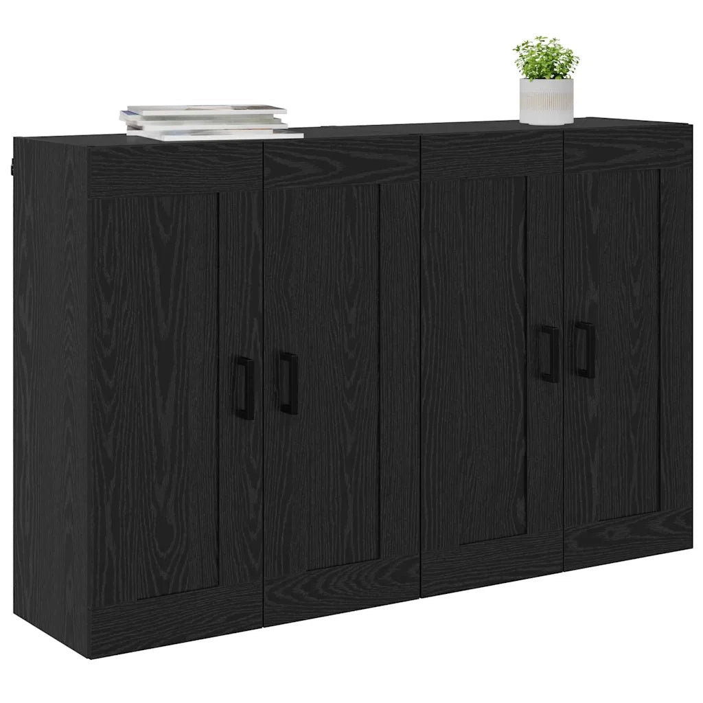 Mobile a muro 2 pcs Rovere Nero 69,5 x 34 x 90 cm 3415597
