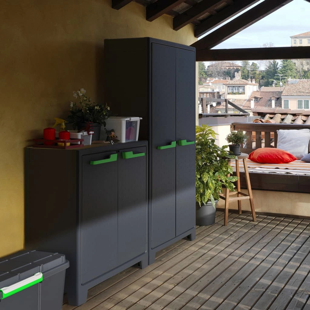 Armadio 2 ripiani 80x44x100 cm Keter Moby Basso XL Antracite