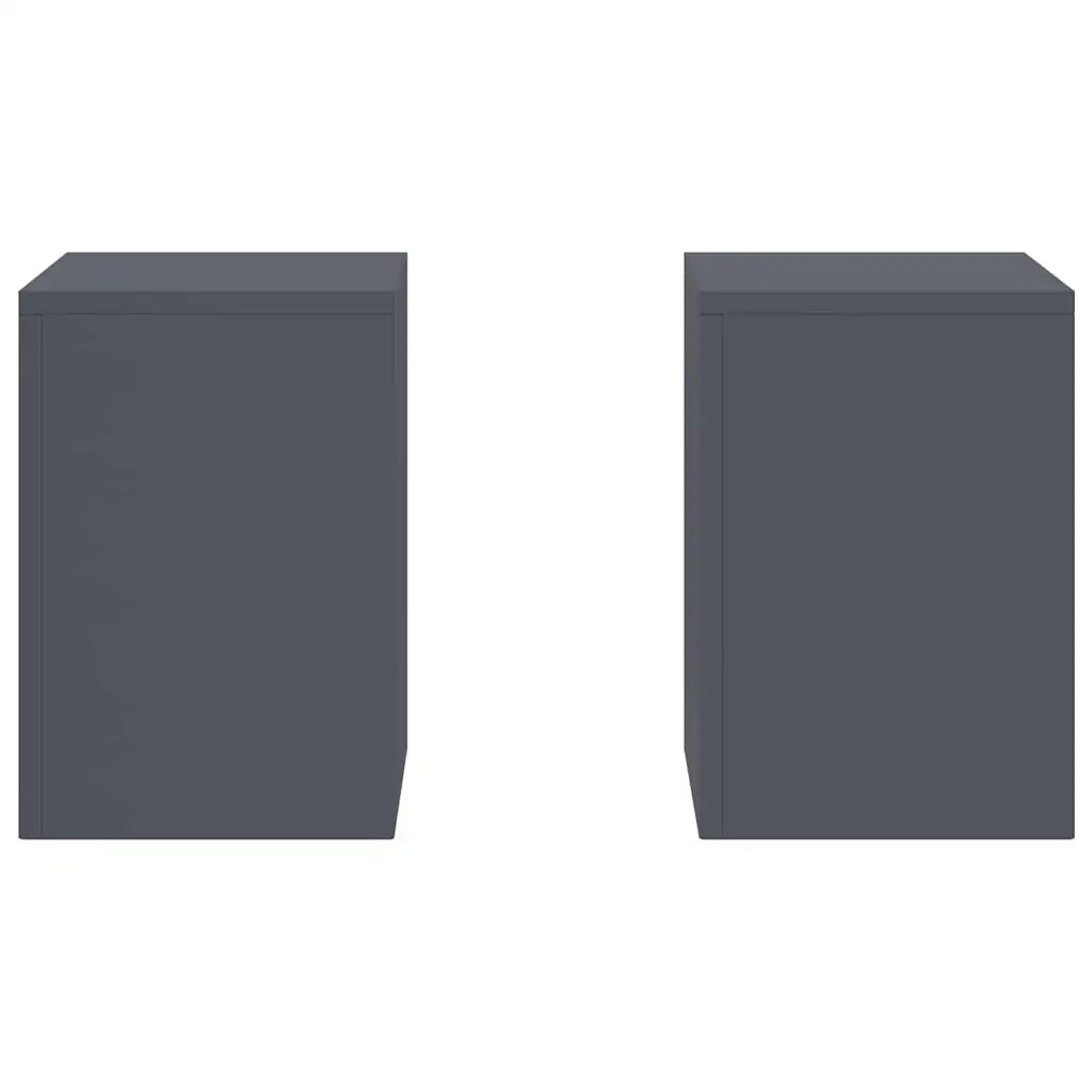 Supporto per piante 2 pcs Antracite 24 x 24 x 35 cm Acciaio 865808