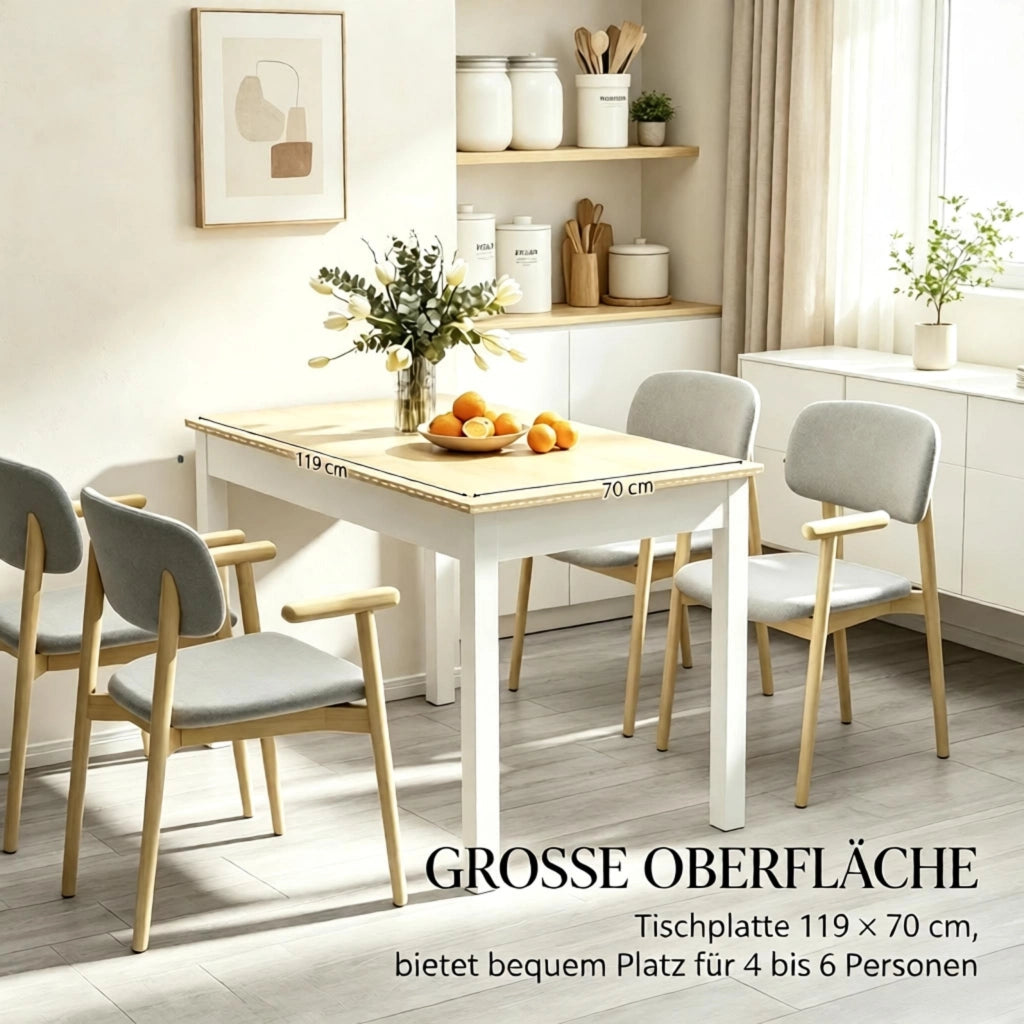 Tavolo da pranzo - elegante - design senza tempo - stabile - versatile - per pasti e lavoro