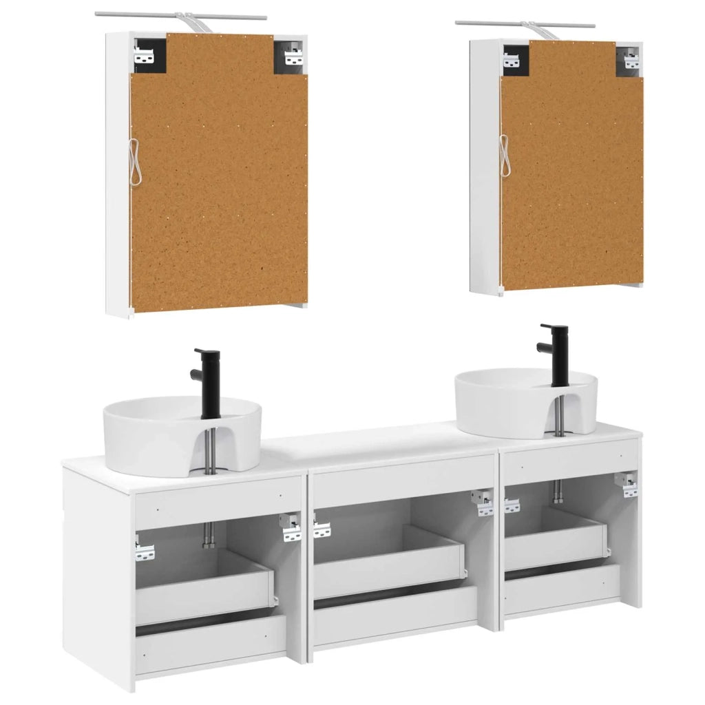 Set di Armadi da Bagno 5 pcs Bianco 50 x 14,5 x 70 cm 3406591