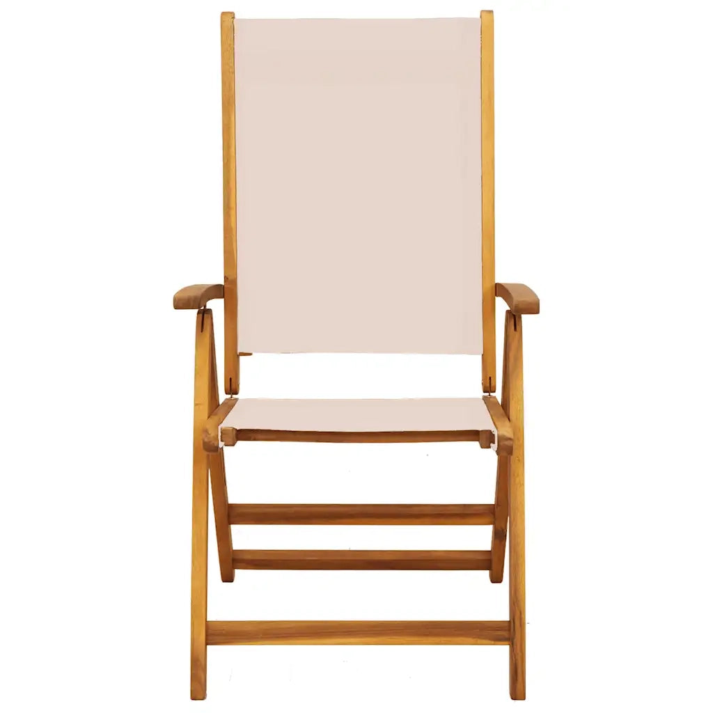 Sedie da Giardino Pieghevoli 8 pz Massello d'Acacia e Textilene 3279237