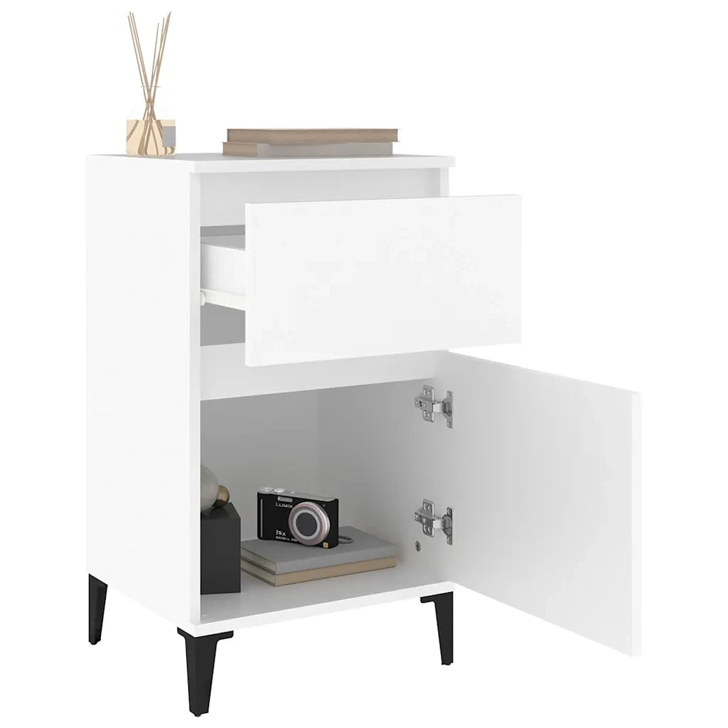 Comodino | Armadio da Notte | Mobiletto da notte Bianco 40x35x70 cm