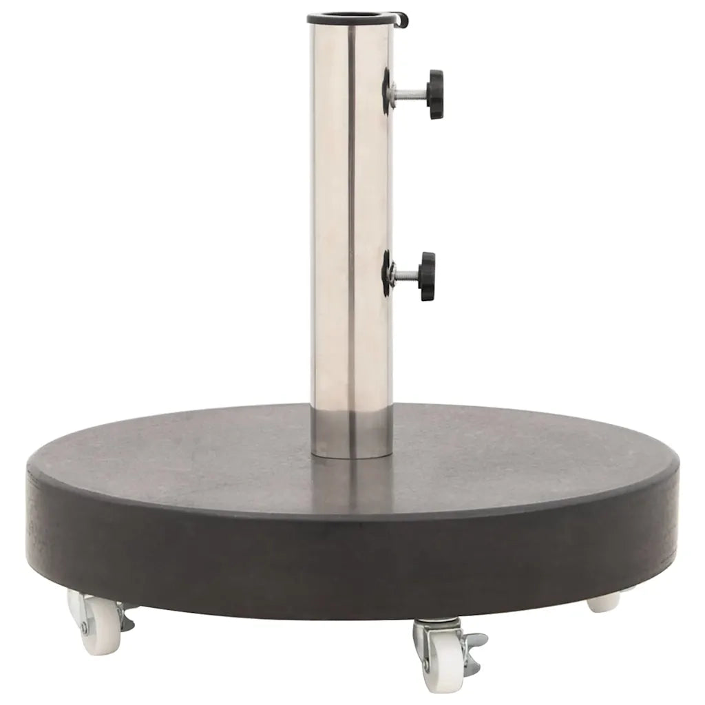 Base per ombrellone-Supporto per ombrellone in Granito 30 kg Circolare Nera