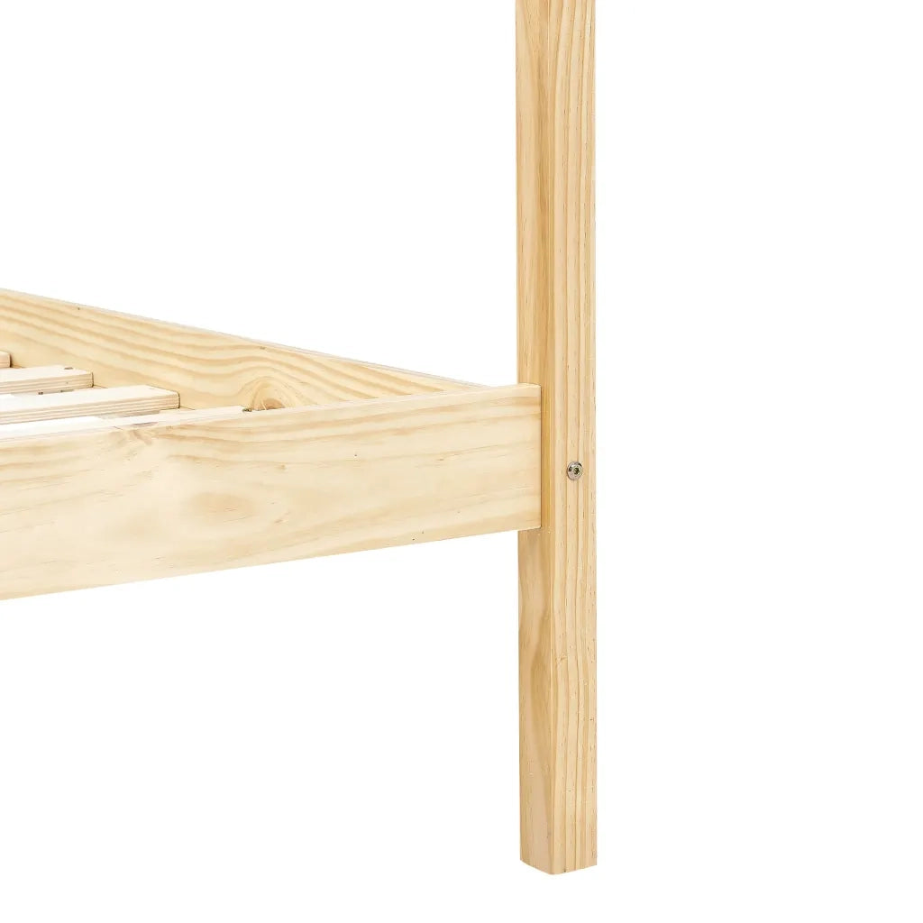 Giroletto senza Materasso-Struttura Letto 100x200 cm in Legno Massello di Pino 551525