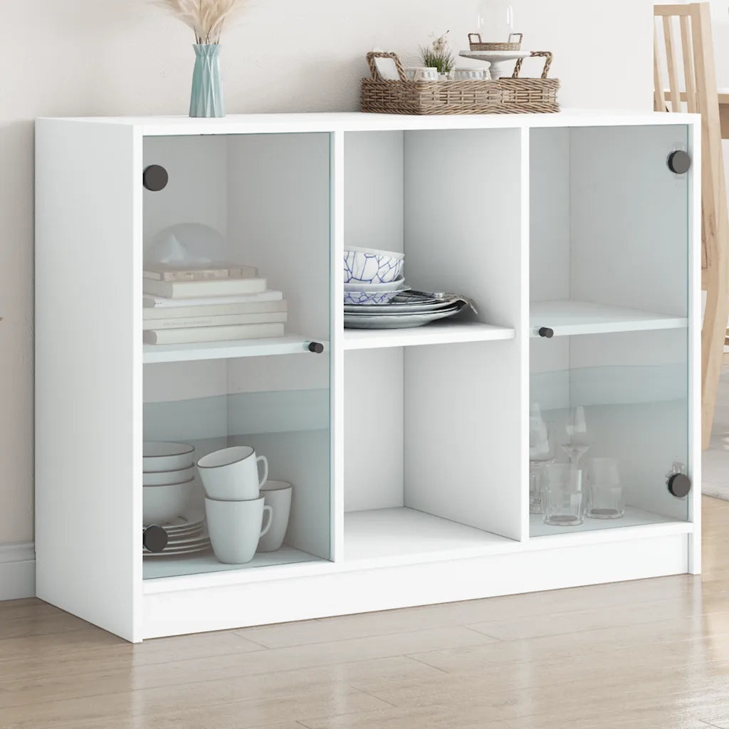 Credenza Bianca 102x37x75,5 cm in Truciolato 3295871