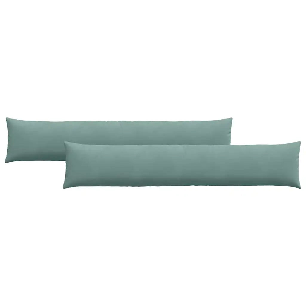Cuscini da Divano 2 pcs Verde Mare 200 x 40 cm Tessuto in Cords 42013895