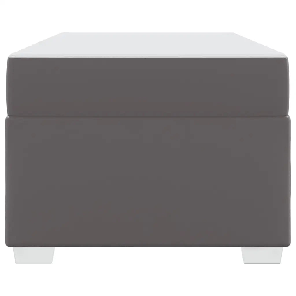 vidaXL Struttura del letto Grigio 100 x 200 cm Pelle sintetica