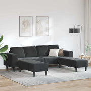 Divano per Soggiorno 3 pcs Nero 250 x 188 x 76 cm 3335127
