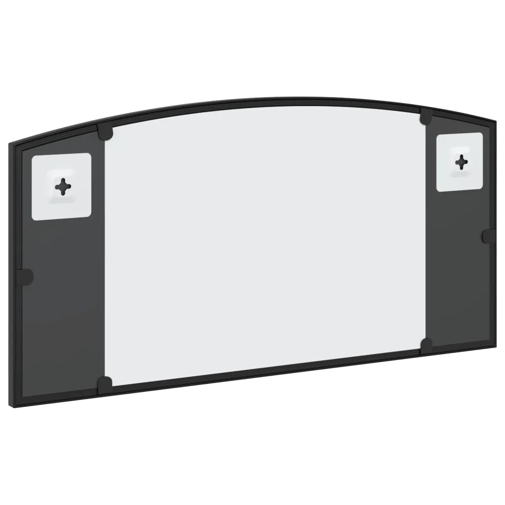 Specchio da Parete Nero 60x30 cm Arco in Ferro 358636