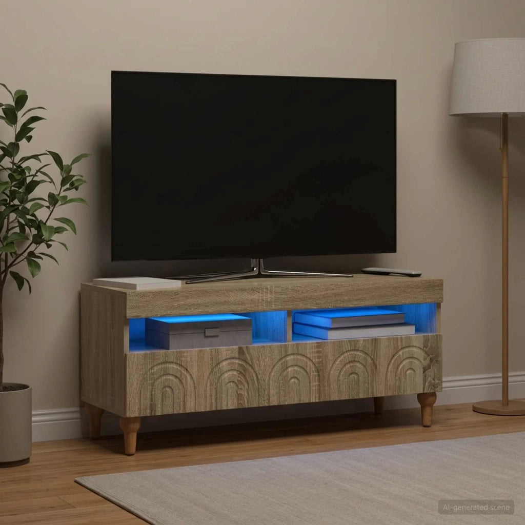 Mobile TV LED Rovere Sonoma Legno ingegnerizzato 896327
