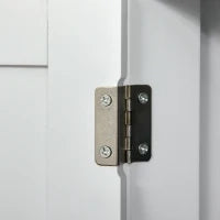 kleankin Mobile Bagno a 2 Ante con Ripiano Regolabile e 2 Cassetti in Legno, 60x30x75 cm, Bianco