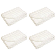 Coperta antiscivolo in sintetica di coniglio Olite 4 pz Bianco