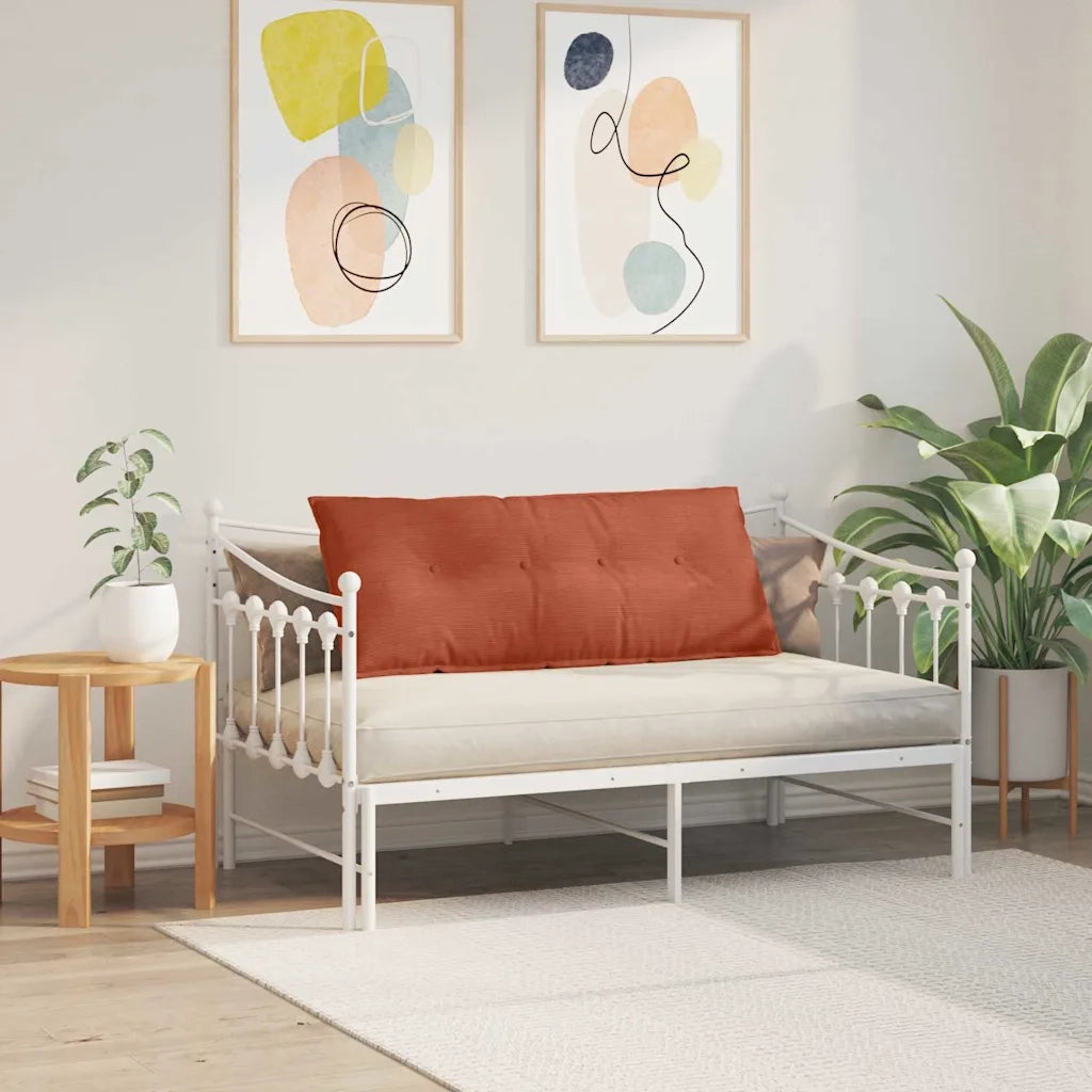 Cuscino per Schiena | Cuscino dorsale Rosso Arancio 120 x 50 cm Tessuto in Cords