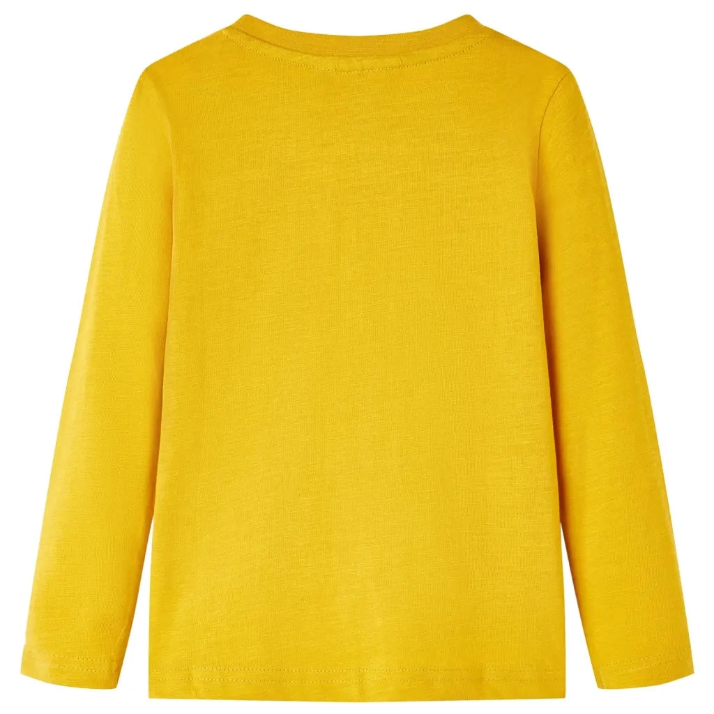 Maglietta da Bambina a Maniche Lunghe Ocra 128cod mxl 109668
