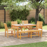 Set da Pranzo per Giardino 6 pcs Marrone 3154114