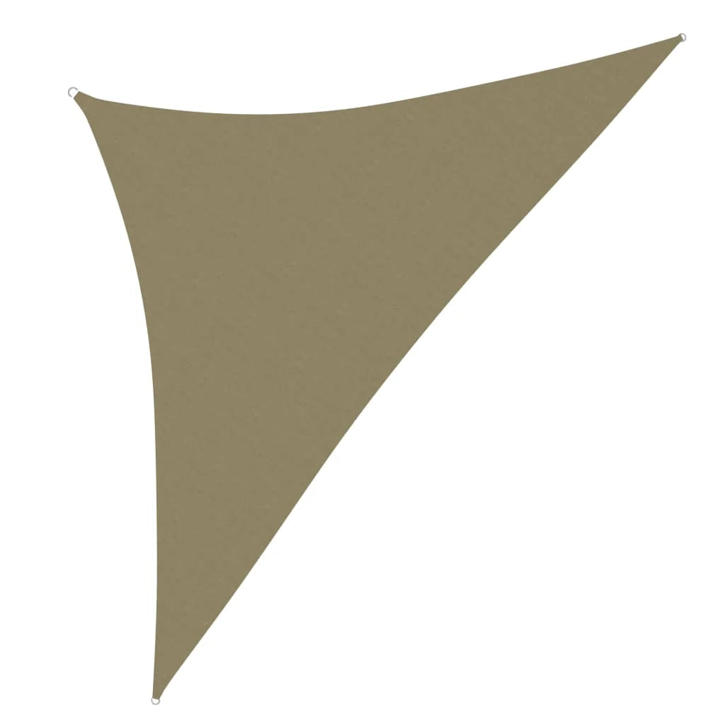 Vela ombreggiante triangolare in tessuto Oxford 5 x 5 x 6 m beige 02_0009912