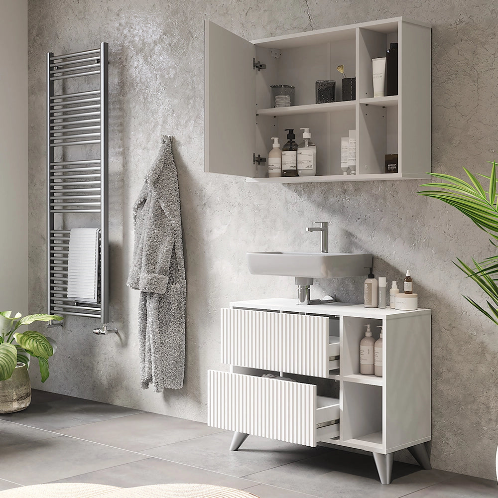 Vicco Set di mobili da bagno Bianco 80 cm, set 1