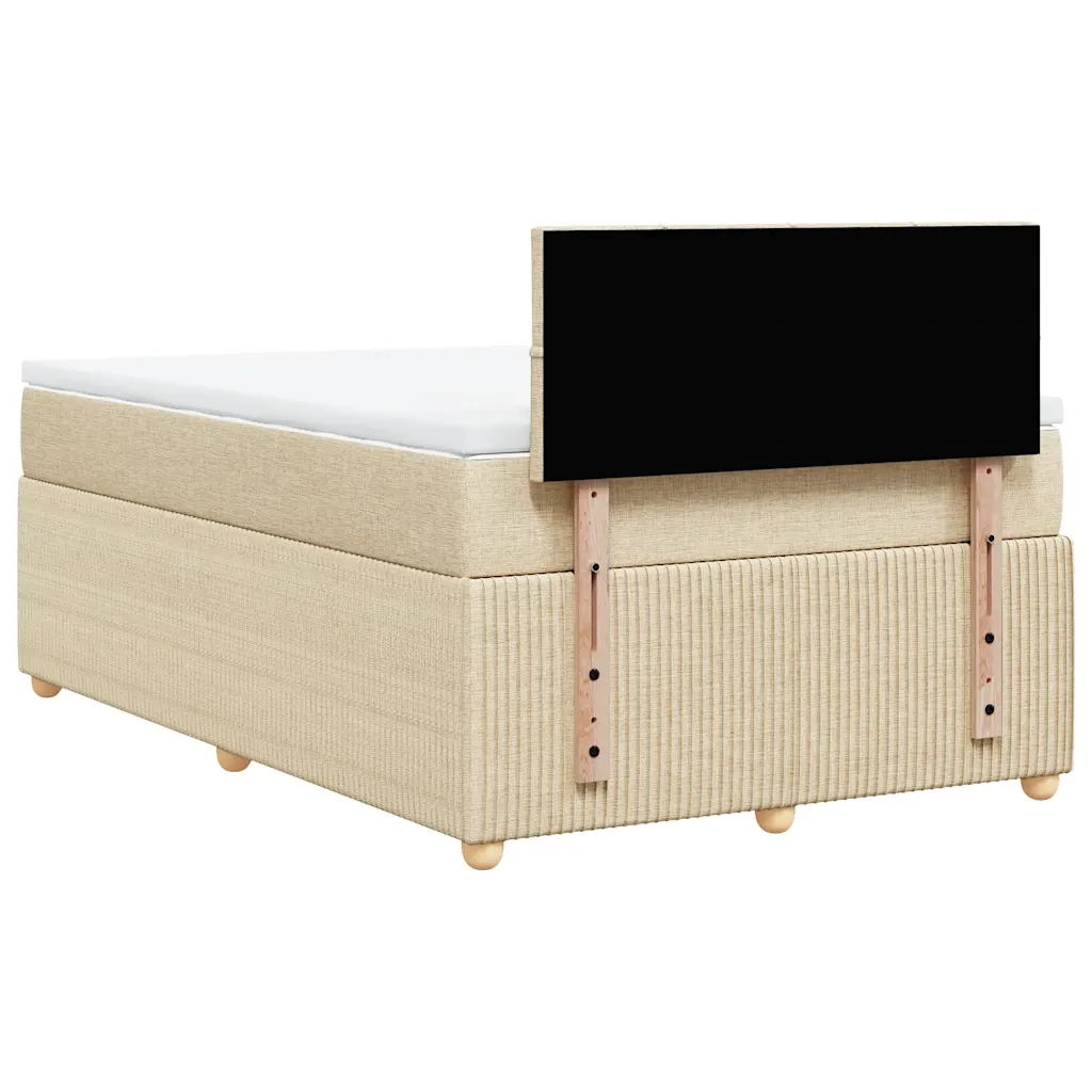 Giroletto a Molle con Materasso Crema 120x190 cm in Tessuto 3289700